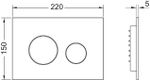 Пластиковая панель смыва унитаза TECEloop 2.0 для системы двойного смыва, цвет хром