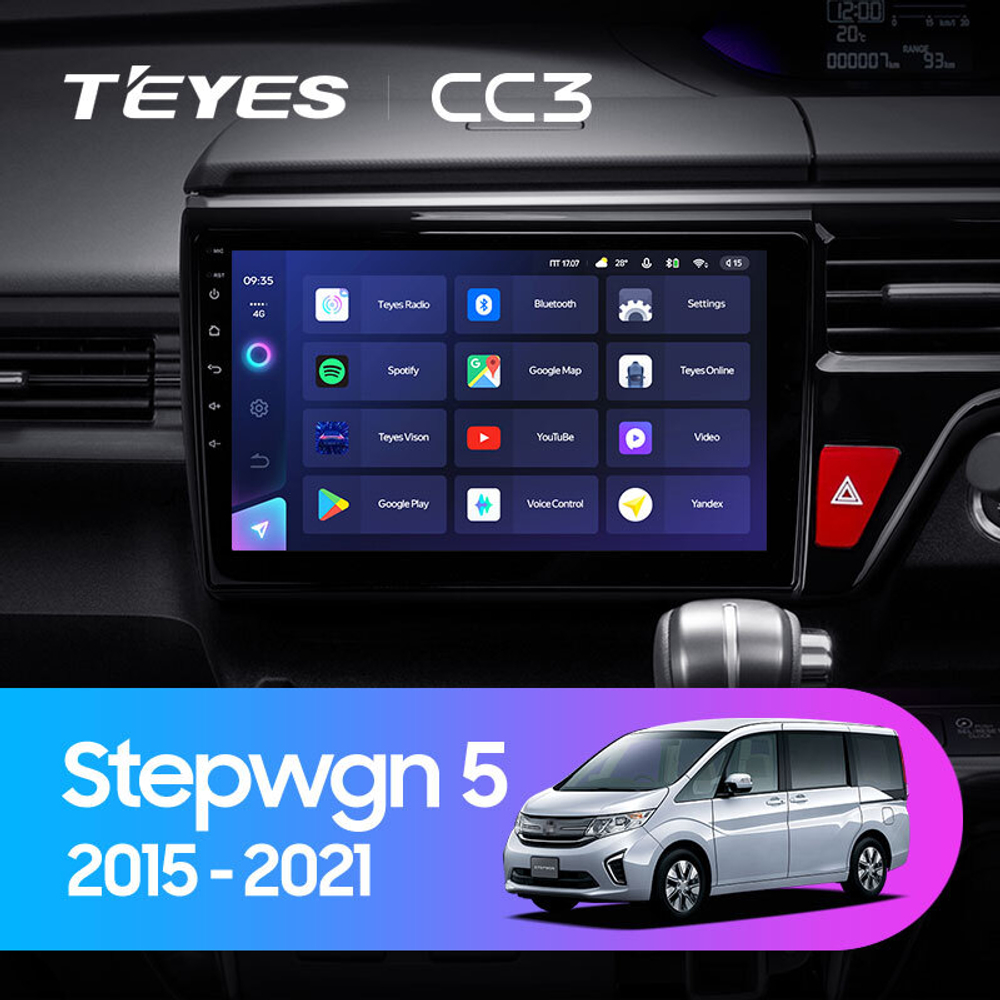 Teyes CC3 9" для Honda Stepwgn 5 2015-2021 (прав)
