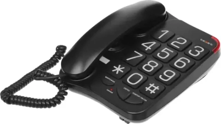 Проводной телефон TEXET TX-201 чёрный