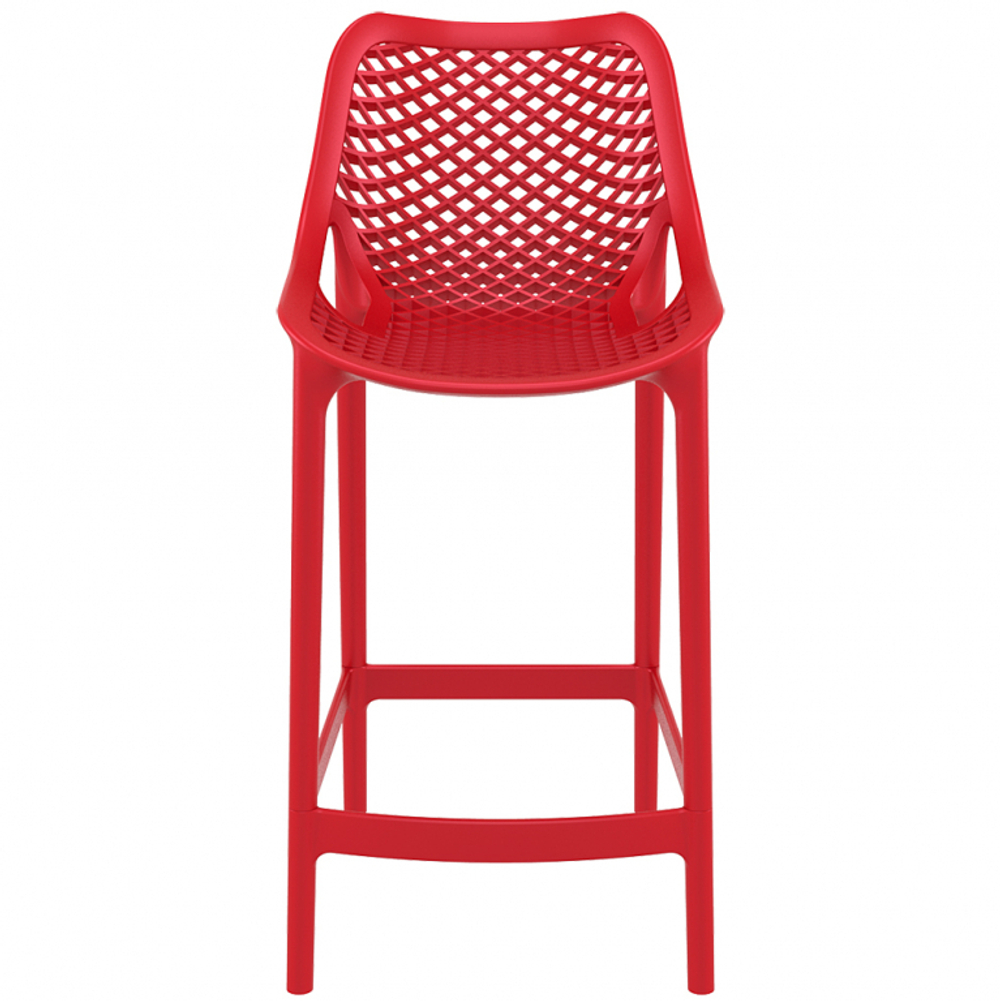 Стул пластиковый полубарный Siesta Contract Air Bar 65, красный