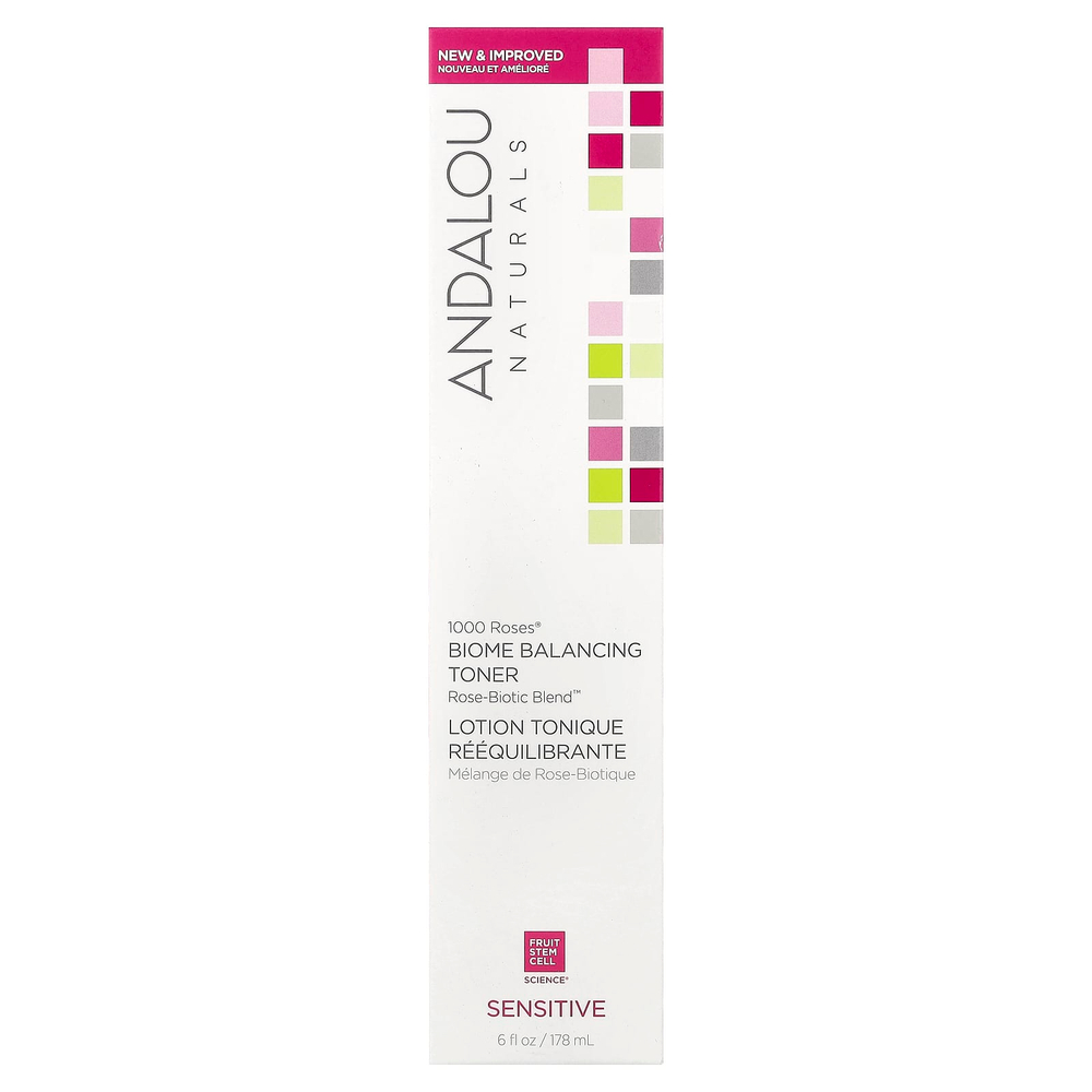 Andalou Naturals, 1000 Roses®, Biome, балансирующий тоник, для чувствительной кожи, 178 мл (6 жидк. унций)
