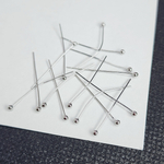 Пины родий, 25×0.4мм, мягкие, хороши для скрутки, цена за набор 10 шт