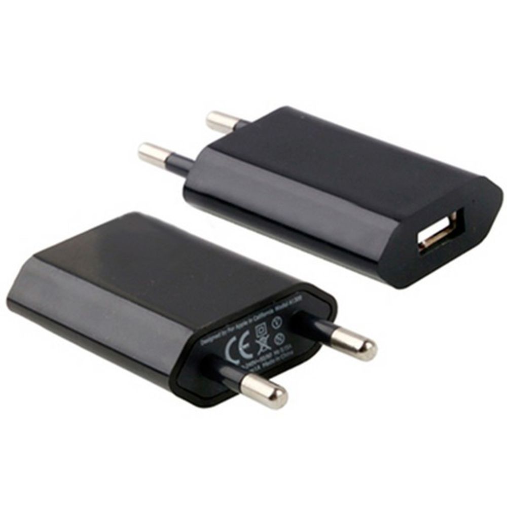 Адаптер питания USB для всех моделей iPhone/ iPad mini/ iPod, 1000 mA мощностью 5 Вт, класс А черный
