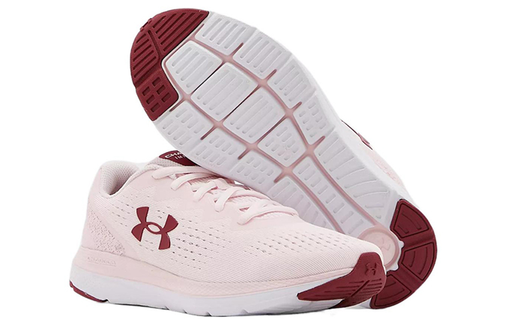 Under Armour Charged Impulse 2 sports fashion fabric shock absorption, non-slip, wear-resistant, breathable, lightweight, low-cut casual running shoes women's pink