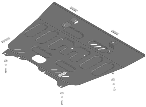 Усиленная защита Motodor картера Двигателя, КПП. 2 мм, Сталь. для GAC GS 8 2023-н.в. арт.77802