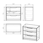 Комплект-1 RICH (КР-002+ШК-002+СП-001+КМ-001) Дуб Крафт золотой / Кенди U9114 (УД) / Сумеречный голубой