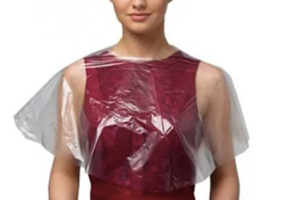 Пелерины полиэтиленовые на завязках   черный  R39 50шт