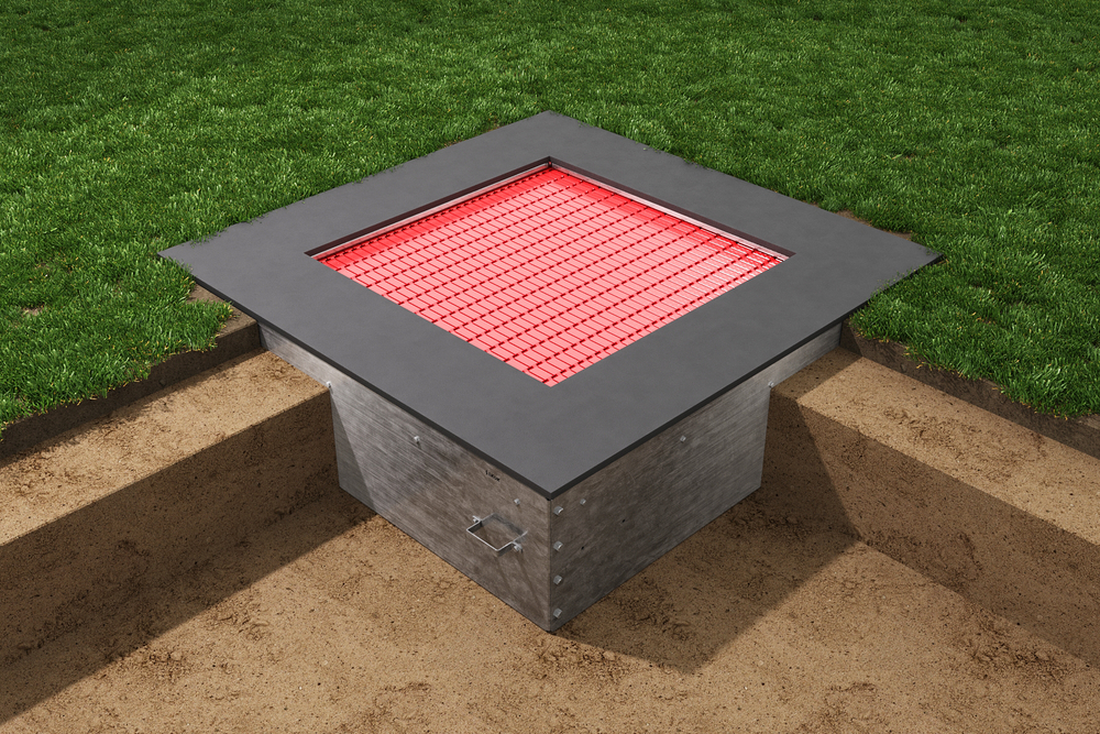 Встраиваемый детский батут для площадок - квадрат - 210