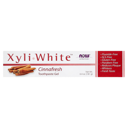 NOW Foods, XyliWhite™, зубная паста-гель, корица, 181 г (6,4 унции)