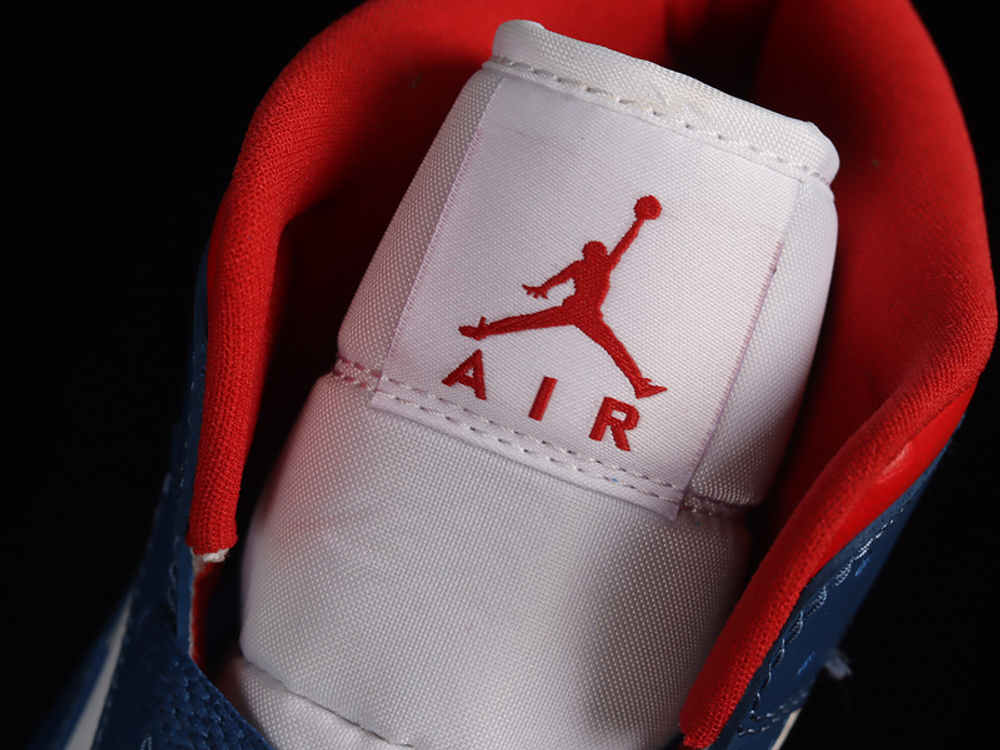 Air jordan 1 mid blue red new arrivals