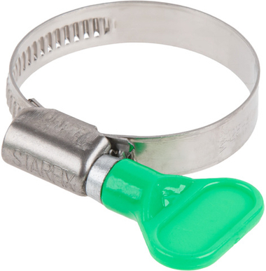 Хомут червячный с ключом "бабочка" 30-45 мм, нерж.сталь (W2) STARFIX