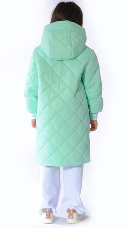 Пальто демисезонное сатин софт для девочки 6-9 лет Милашка Сьюзи