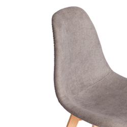 Стул CINDY SOFT (mod. C1021F1-1) фактурный велюр/дерево бук, 55 х 48 х 83 см, Серый LY1701-26 / натуральный (Комплект из 4 шт.)