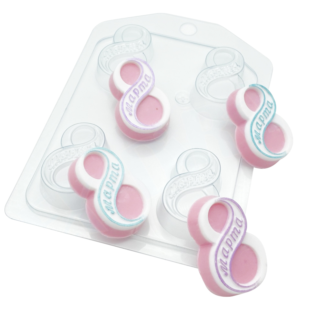 Форма для шоколада 8 МАРТА, пластик (4 яч)