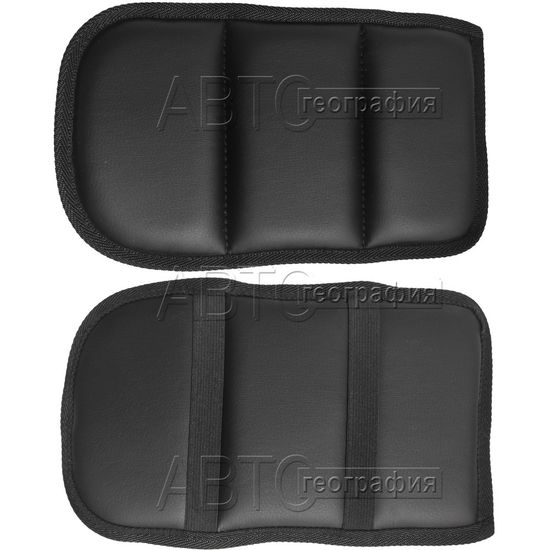 Мягкая подушка-накладка на подлокотник из экокожи (на резинке)