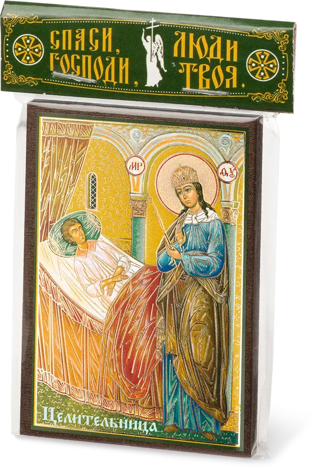 Икона БМ "Целительница" 6х9 на МДФ-6