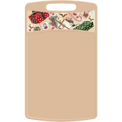 Доска разделочная Bergamo прямоугольная 260x155x3,5мм с декором Игрушки, Бежевый