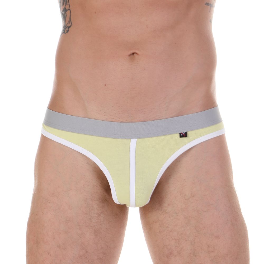 Трусы мужские стринги желтые Van Baam 45134