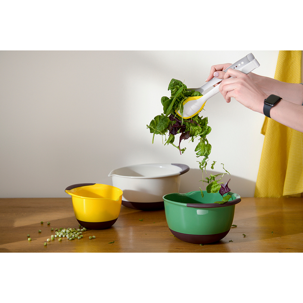 Щипцы кухонные многофункциональные synn, 28,5 см, светло-серые/желтые