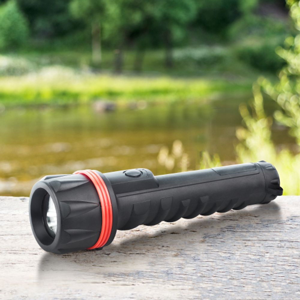 Светодиодный фонарь Трофи TR3D ручной на батарейках резина | Универсальные  фонари