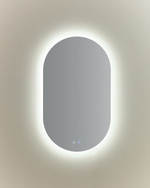Овальное зеркало для ванной Mervi со LED подсветкой и защитой от запотевания 80 x 50 см
