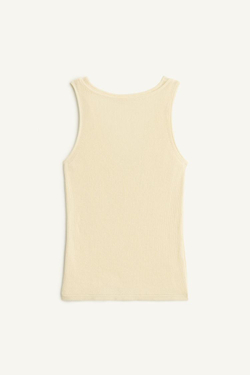 ZARA ДВУХСЛОЙНЫЙ ТРИКОТАЖНЫЙ ТОП, ЖЕЛТЫЙ