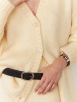 БАЗОВЫЙ РЕМЕНЬ С МЯТОЙ ПРЯЖКОЙ BLACK