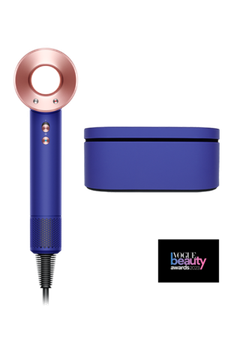 Фен Dyson Supersonic HD15, голубой/розовое золото + с подарочным кожаным чехлом