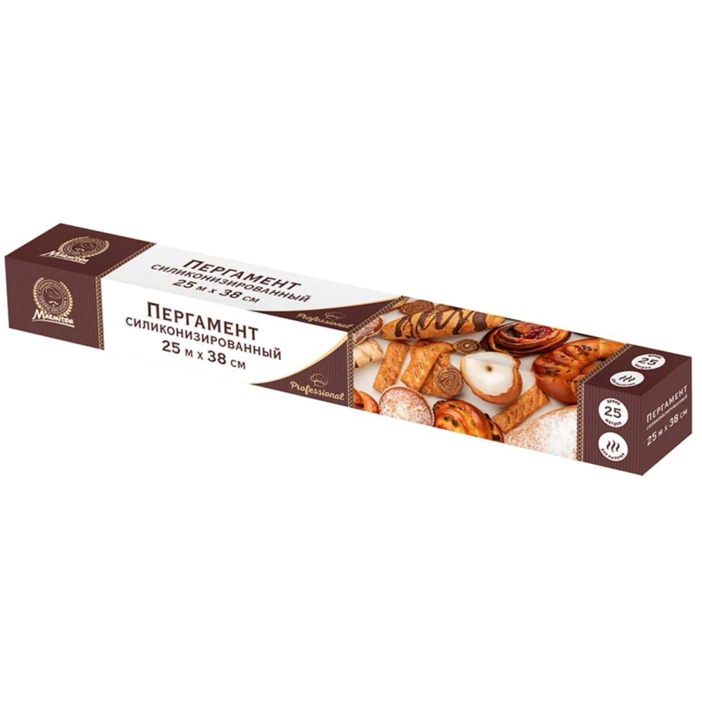 Пергамент для выпечки 25м*38см MARMITON антипригарный 17821