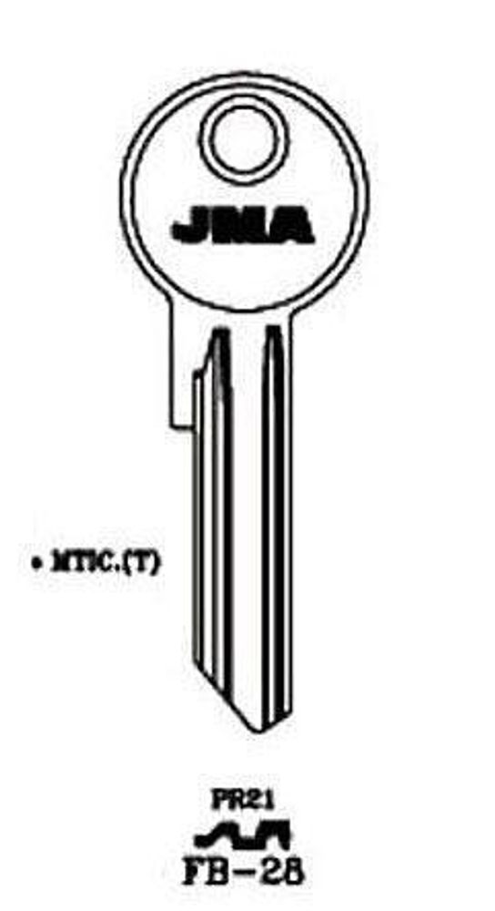 Заготовка английского ключа 13657 FB28_FAB28RL/ F28RL _FB14RX (FAB) EC