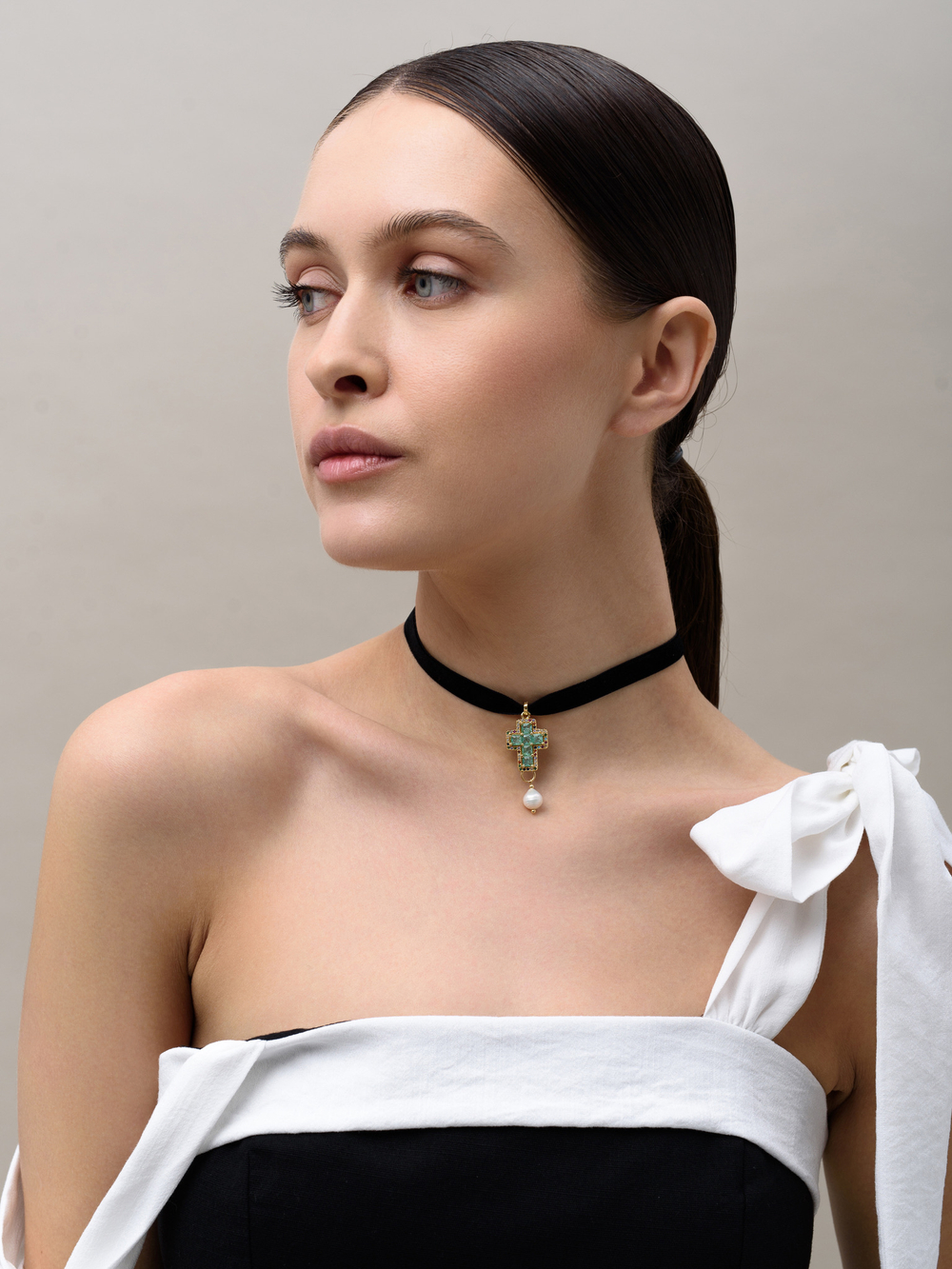 Колье "Matilda green" Gold