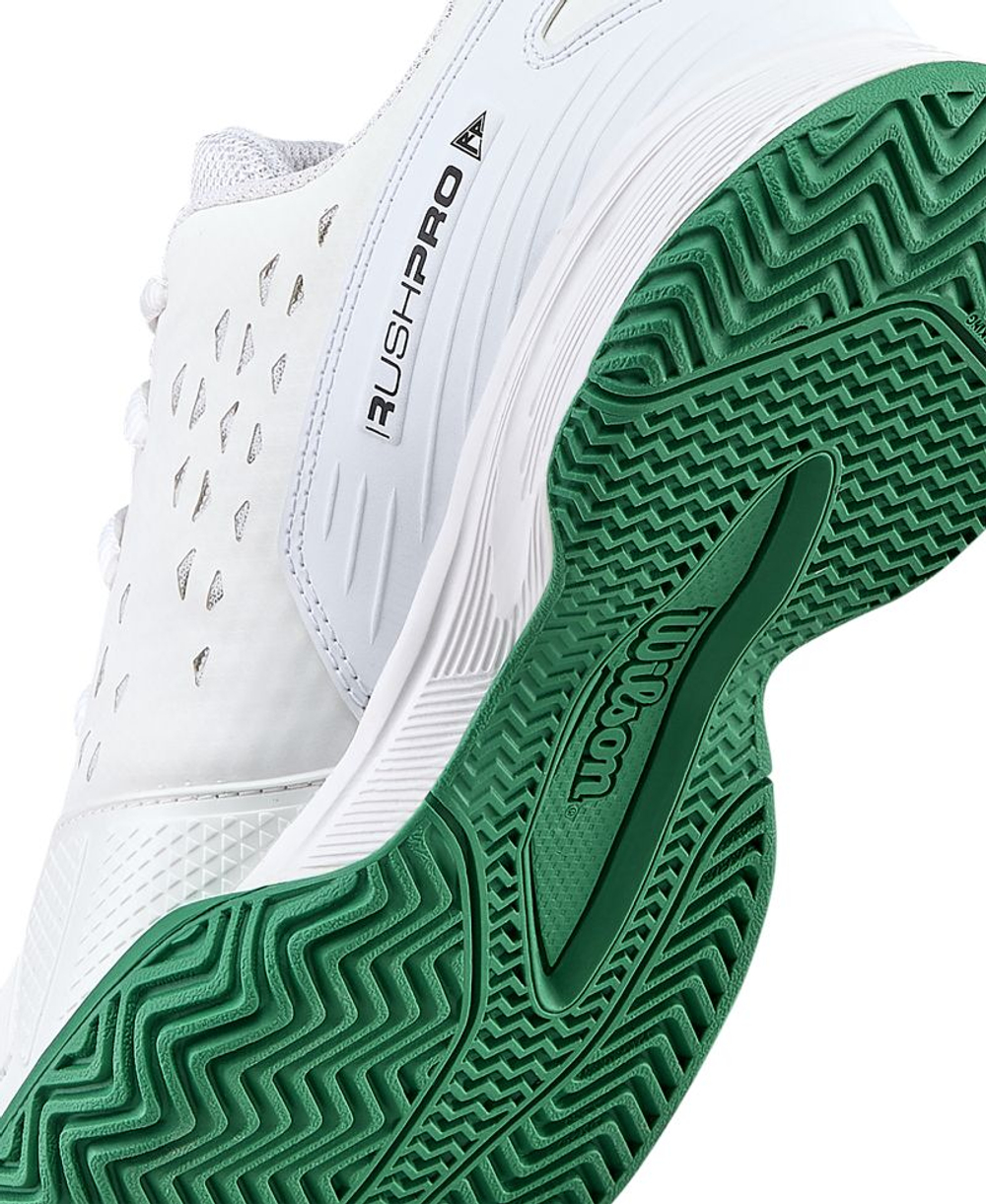 Детские теннисные кроссовки Wilson Rush Pro Jr - white/white/bosphorus