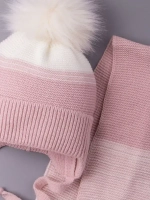 Шапка для девочки зимняя вязаная и шарф