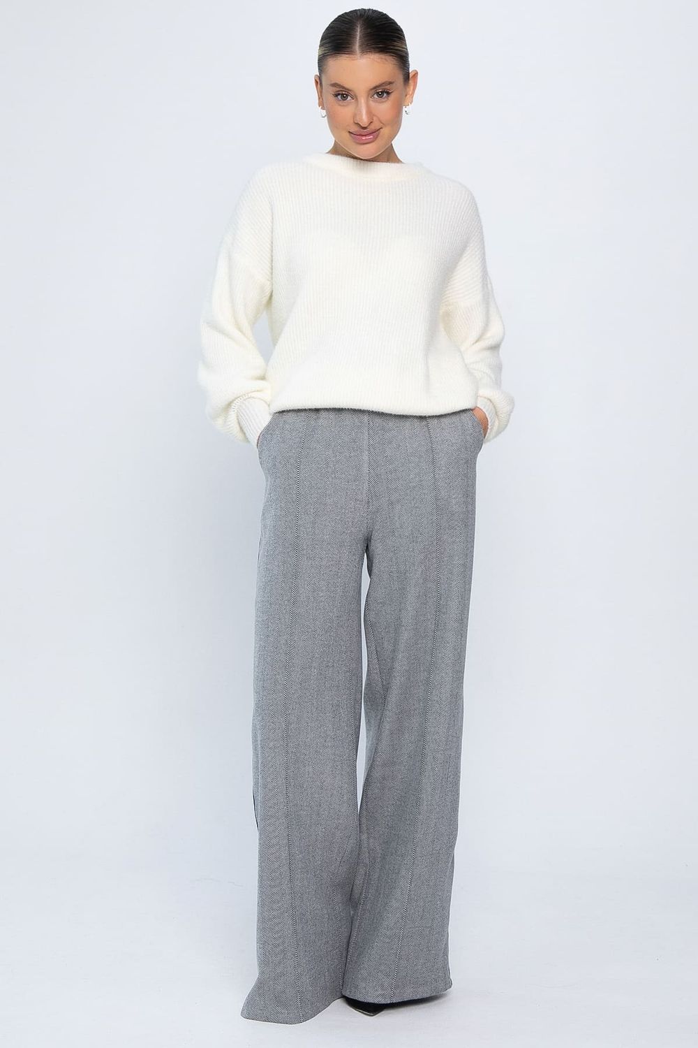 Брюки утепленные трикотажные Вильнюс (серые) Б14452-5М LT Collection