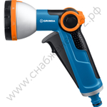 GRINDA X-8, с регулятором напора, 8 режимов, курок спереди, двухкомпонентный, поливочный пистолет, PROLine (8-427145)