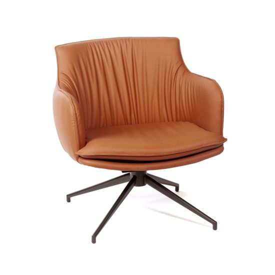 Лаунж кресло Sofia, экокожа терракот