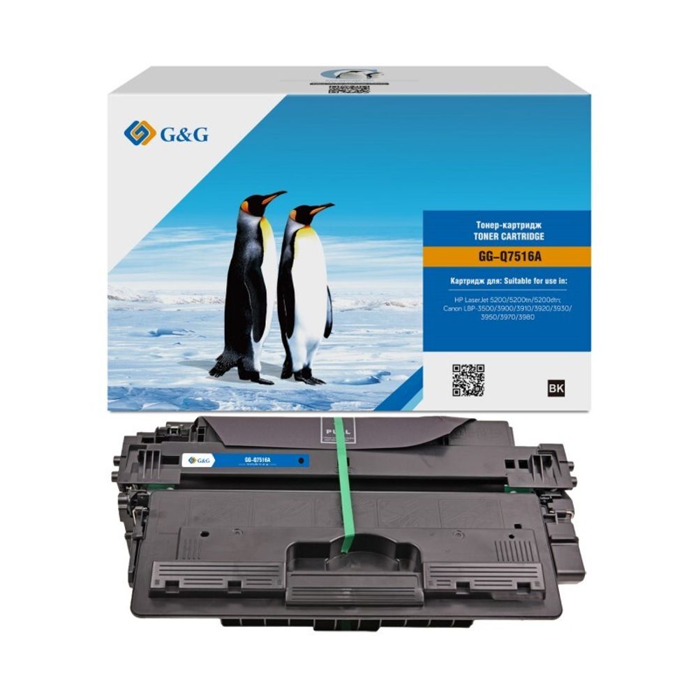 Картридж G&amp;G аналог HP Q7516A (16A) для LaserJet 5200 (12K)