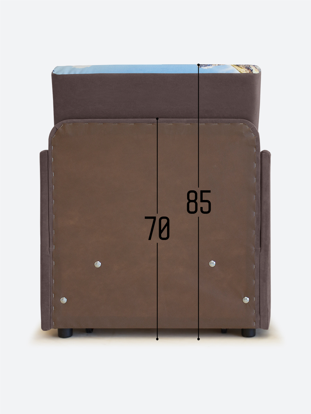 Кресло-кровать "Миник" с подлокотниками, купон Пейзаж