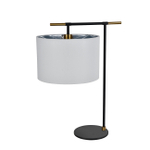 Настольный светильник 1x60Вт E27, металл/ткань, чёрный