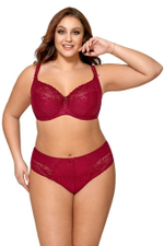 Бюстгальтер plus size с мягкими чашками с цветочным орнаментом (Размер: 75L) (Цвет: черный)