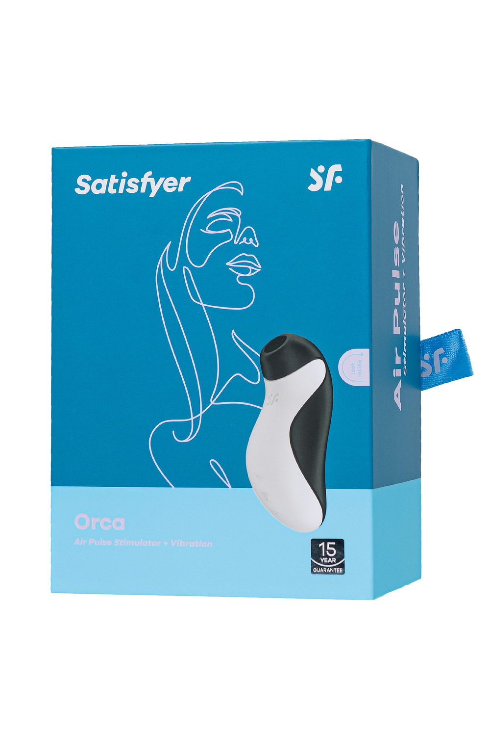 Вакуум-волновой бесконтактный стимулятор клитора Satisfyer Orca, силикон, черный, 11,5 см.