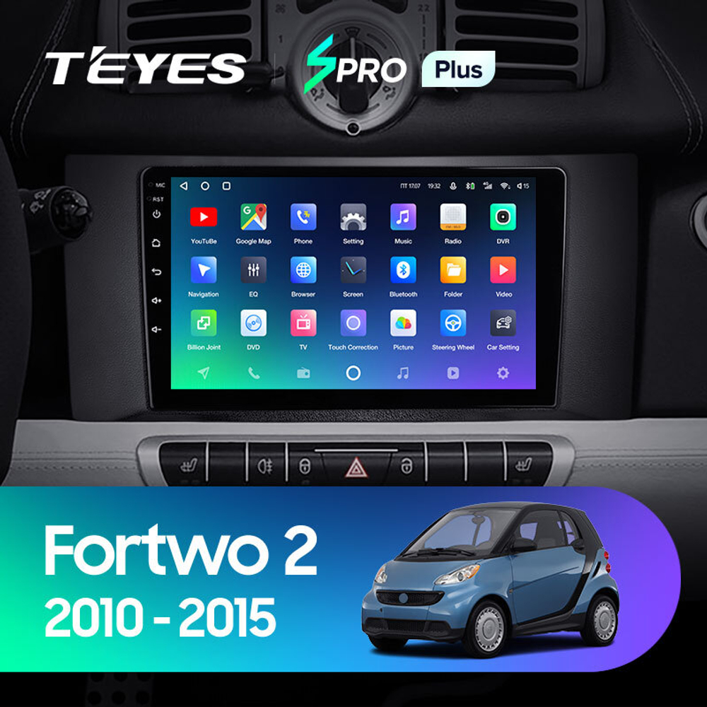 Teyes SPRO Plus 9"для Mercedes Benz Smart Fortwo 2 2010-2015