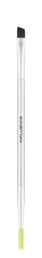 Кисть для бровей Influence Beauty двусторонняя с щеточкой B/DS - 05R