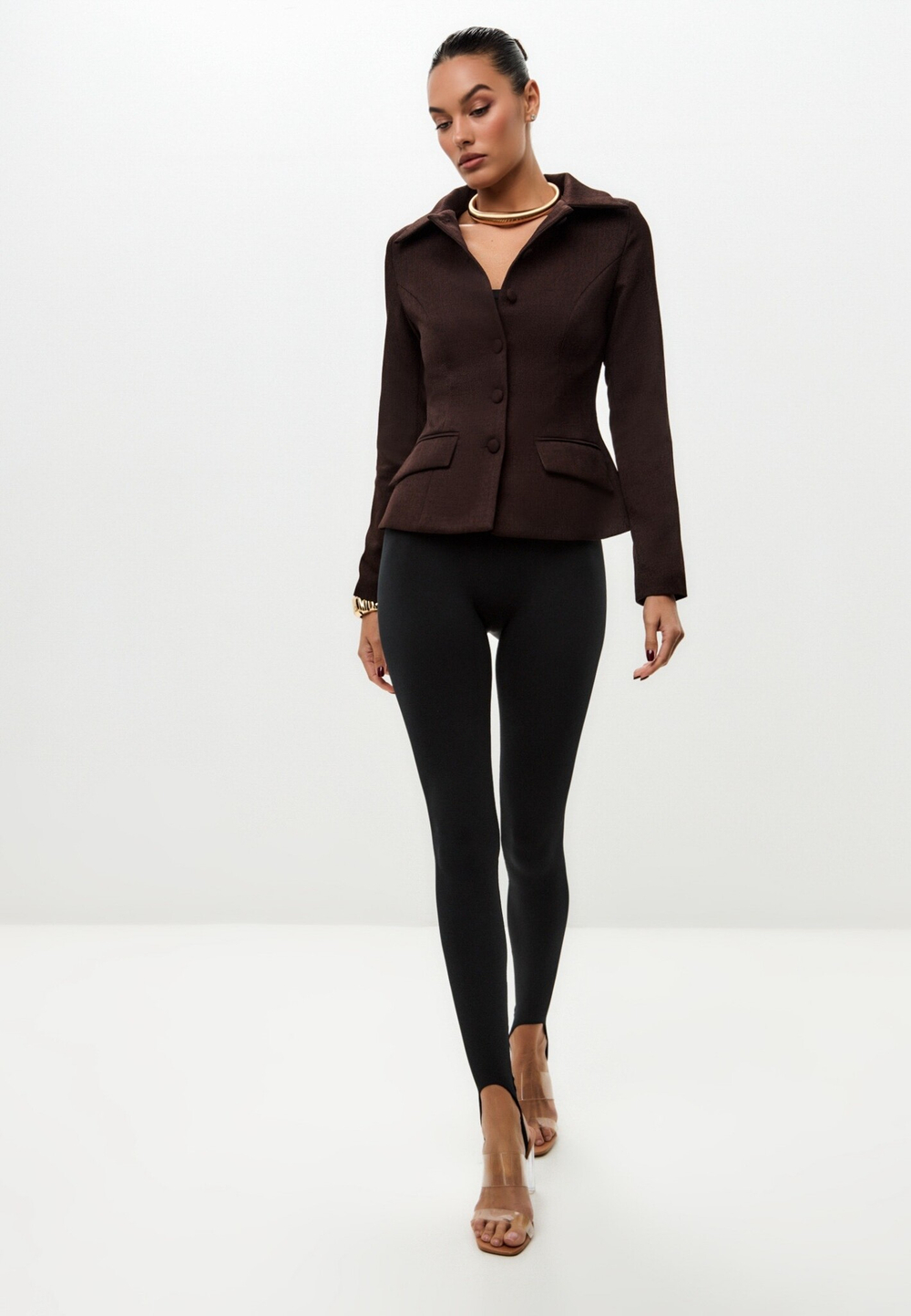 Жакет приталенный удлиненный