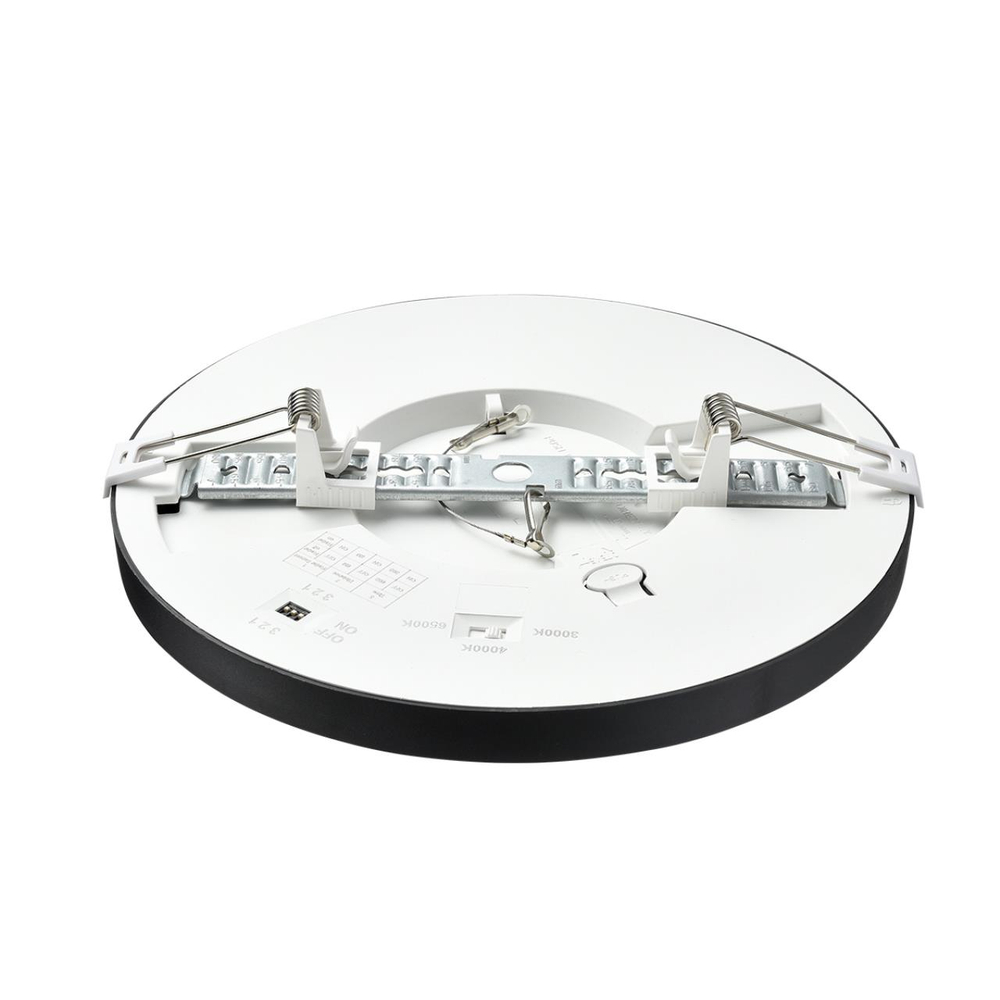 7788/18L MITRA LED SN 537 Светильник пластик/белый/черный LED 18Вт 3000/4000/6500К D225 IP44 CCT/датчик движения NEBULA BLACK