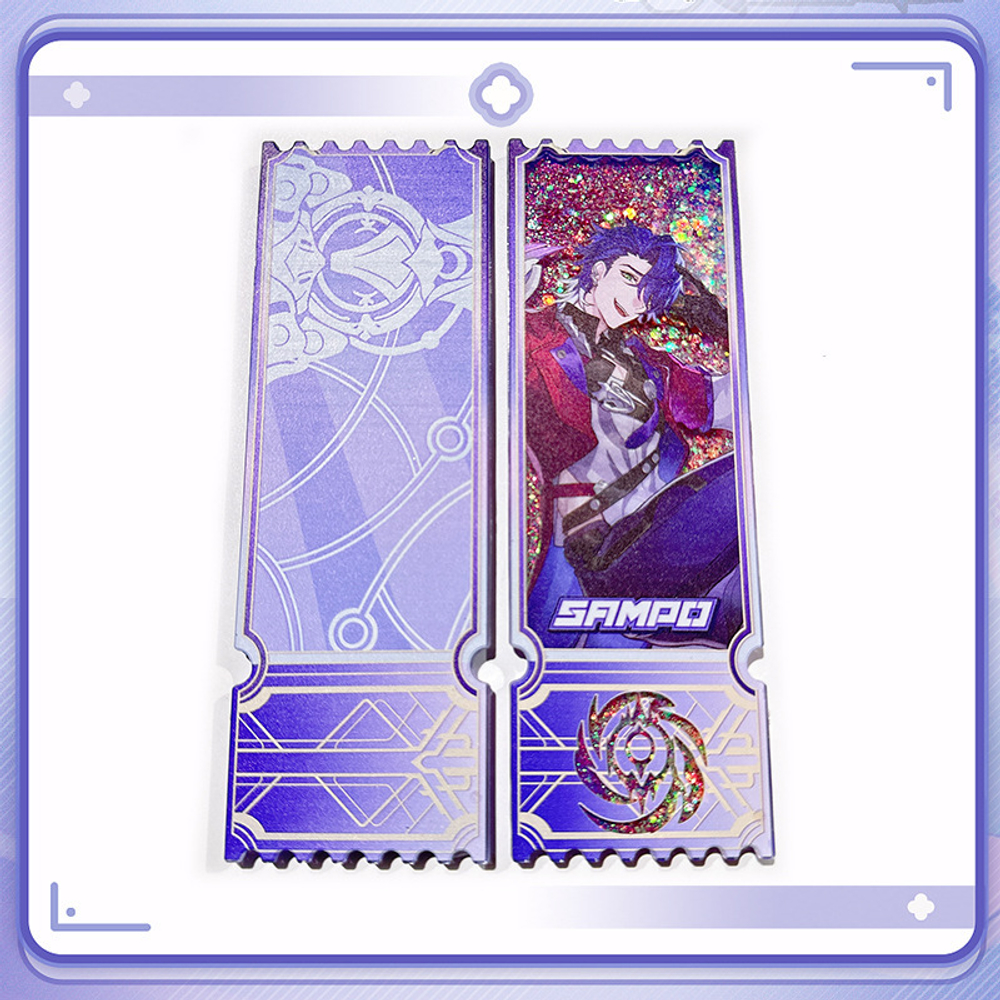 Акриловый билет с блёстками "Хонкай Стар Рейл / Honkai: Star Rail"