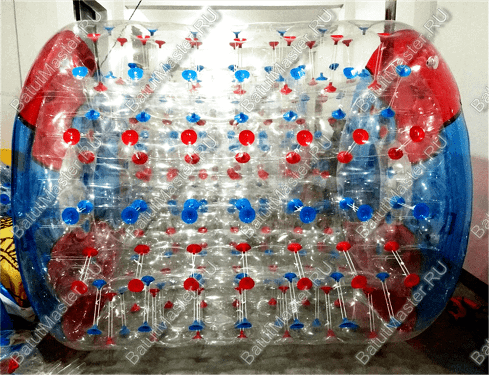Аттракцион Водный роллер (Гидророллер) ПВХ «Красно-синий» 2*1.8*1.8 м
