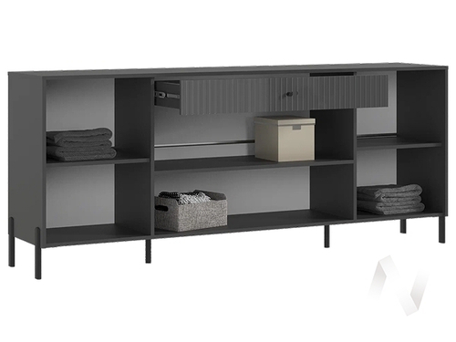 Комод (металл) Оливия (графит/графит глянец)