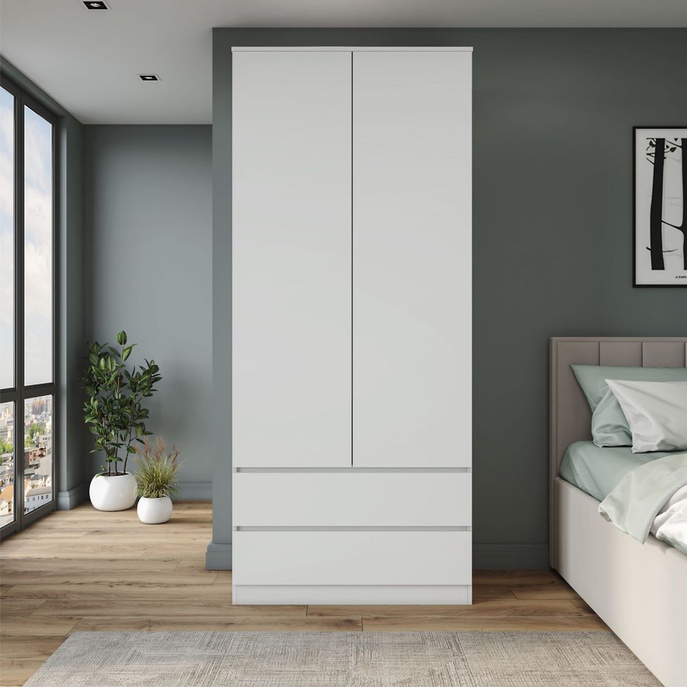 МС Мори Шкаф МШ 900.2 (МП/3) Белый