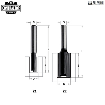 Фреза концевая CMT-contractor пазовая S=8 D=14x20x50 Z=2 K911-140